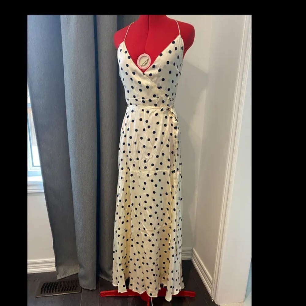 Mirae Polka Dot Silk Dress "Aurore"